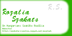 rozalia szakats business card