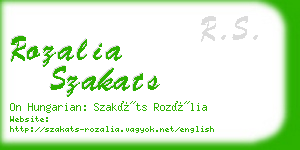 rozalia szakats business card